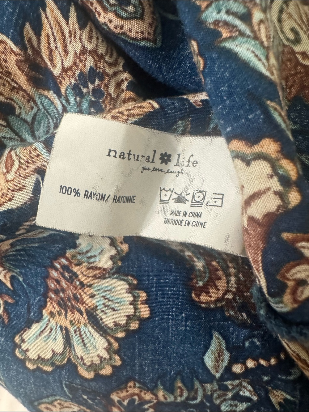 Natural Life Ansley Floral Paisley Button Down Dress - Picture 7 of 7